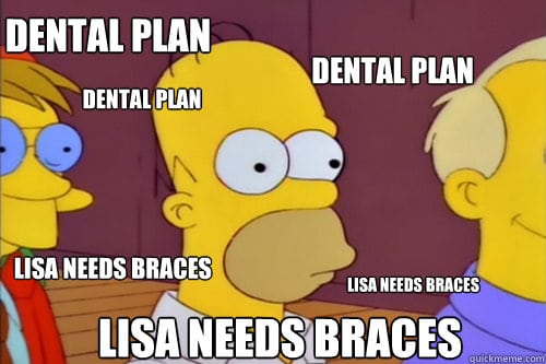 Lisa needs braces, and Homer is negotiating a dental plan for the nuclear p...