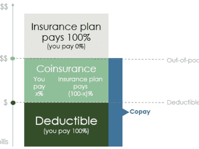 Illustration of health insurance terminology