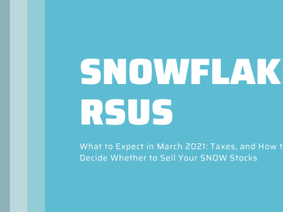 Blue background with title in white text - Snowflake RSUs